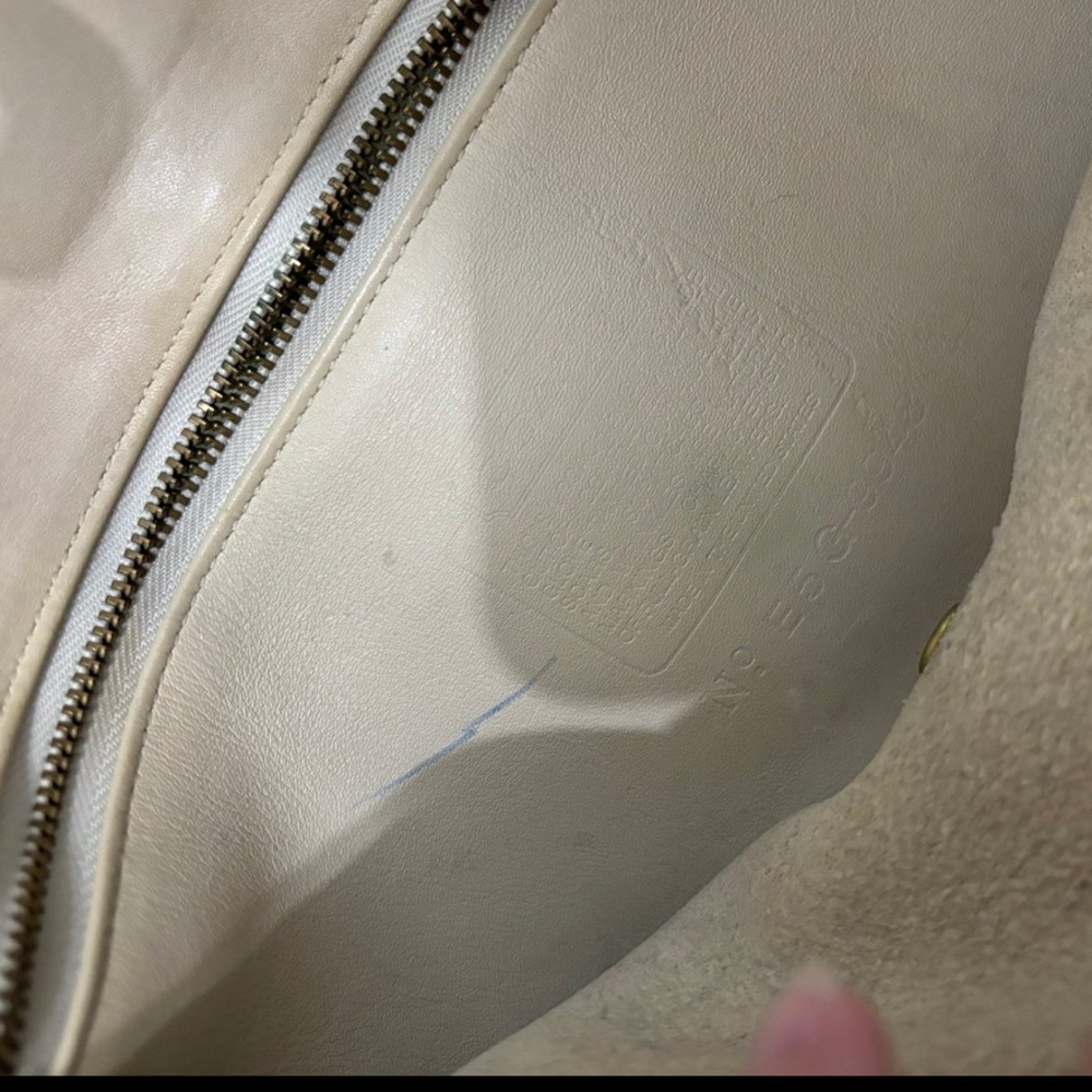 Vintage Coach 9948 canterbury 1994 bone white crossbody leather bag - Picture 6 of 8